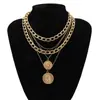 Joyería Europea y Americana de Nicho de Alta Gama, Collares de Retrato Multicapa, Cadenas Metálicas de Clavícula en Capas para Mujer, Accesorios de Moda
