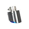 [Azul Horneado] Diámetro Grande de 114 mm Garganta de Cola de Fibra de Carbono Suministro Directo del Fabricante Garganta de Cola General para Modificación de Escape de Automóvil