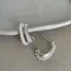 Pendientes Retro Franceses de Metal con Pliegues de Doble Capa y Perlas para Mujer, de Alta Gama, Personalizados, Modernos y de Moda