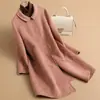 Nuevo abrigo elegante de lana doble faz talla grande para mujer, diseñado para madres y damas elegantes, con un corte holgado y extragrande