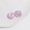 Zhen Tu Ins Estilo Doce Brilho Redondo Acrílico Concha Falsa Acessórios de Brinco Materiais de Pingente de Brinco DIY