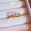 Caibao Flash Diamond Ring Women's Opening Adjustable Personality All-match Niche High-end Stacked Finger Ring New Product Jewelry