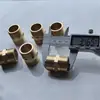 Fio duplo externo de cobre alinhamento direto 6 pontos acoplamento de fio curto entrada de rosca alongada conector de tubo 6 em carga acessórios