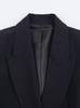 Moda para Comércio Exterior Transfronteiriço Roupas Femininas Europeias e Americanas Estilo Outono Inicial 2025 Blazer Elegante Versátil de Botão Duplo com Listras Verticais para Mulheres