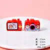 Acessórios de Resina de Câmera Instantânea Simulada Pequenos Enfeites de Mesa Decoração DIY para Casa de Bonecas Câmera Macaron