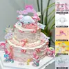 Fiesta de Té Maid Melody Culomi Kt Cat Decoraciones de Pastel Adornos Rosa Pequeña Princesa Niña Enchufe
