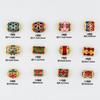 Cuentas de oro francesas antiguas, juego de cuentas de barril, pulsera de cuentas, accesorios de bricolaje, cuentas sueltas, esmalte azul ardiente, accesorios de gota de aceite de color