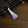 Borla de segmento teñido degradado de 8 cm borla cerrada no se decolora seda de hielo borla colgante vertical accesorios marcapáginas funda de teléfono móvil borla