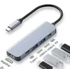 Estação de Acoplamento Tipo-C Cinco em Um Tela de Projeção de Alta Definição Hdmi4K Transmissão de Dados Usb-C Leitor de Cartão Usb3.0 Estação de Acoplamento