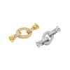 Cobre Chapado en Oro de 18 Quilates Color Conservante Circonita Broche Universal Conector de Pulsera Collar Accesorios para Joyería DIY Cierre Final B68