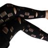 Calcetines Asimétricos Europeos y Americanos de Primavera y Otoño Calcetines Rasgados Pantalones de Terciopelo Beggar Pantalones de Nueve Puntos Pantalones con Agujeros Calcetines de Base Cintura Alta