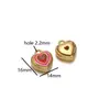 Esmalte Acero Inoxidable 18K Forma de Corazón Goteo de Aceite Pedrería Colgante DIY Moda Collar Pulsera Accesorios para Ropa Venta al por Mayor Transfronterizo
