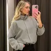 Fabricante transfronterizo de ropa para mujer al por mayor 2026 ZA AliExpress artículo de venta caliente chaqueta a cuadros moderna y elegante