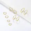 Boyi 2026 Amazon Más Vendidos Pendientes de Línea Circular Pendientes de Cobre Unisex Pinzas para Orejas de Moda para el Viaje