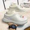 Pantuflas de Algodón Impermeables para Mujer con Tacón para Invierno Ropa de Exterior Nuevo 2025 Aumentan la Altura Suela Gruesa Antideslizante Cálidas Forradas de Felpa Zapatos de Algodón para Mujer
