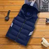 Ropa Exterior de Algodón de Repuesto de Marca Grande Chaleco Cálido de Otoño e Invierno Ropa Exterior para Hombre Ropa Exterior de Algodón con Capucha Talla Grande Casual Delgado