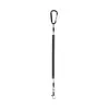 Cordón de seguridad de resorte de alambre de acero fabricado en fábrica con hebilla doble, cuerda retráctil anti-pérdida, adecuado para pesca en el mar, pesca con señuelo y como herramienta para prevenir caídas.
