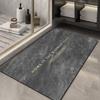 Alfombra de baño con textura de mármol de alta calidad, ligera y de lujo, resistente a las manchas, de fácil cuidado, para el hogar, con barro de diatomeas suave