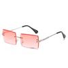 Gafas de sol de nueva moda transfronteriza con montura cuadrada de cobre degradado para fotos callejeras europeas y americanas