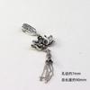 Colgante de Aleación Estilo Antiguo Colgante de Loto Mariposa DIY Pulsera de Cristal Cuenta Corrediza Anillo Colgante con Borla Accesorios Venta al por Mayor