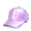 Gorra de béisbol de charol PU colorida europea y americana para hombre y mujer, moda combinable con todo, color degradado arcoíris, sombrero hip hop, gorra con visera hip hop, marea