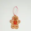 Colgante de Galleta de Jengibre con Forma de Corazón, Colgante de Letra, Adorno de Árbol de Navidad de Hombre Galleta, Decoración de Árbol de Navidad