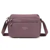 Bolsa Transversal Feminina Leve Lona de Nylon Grande Capacidade Múltiplos Bolsos Viagem Deslocamento Ultra-Leve Pequena Quadrada Tendência