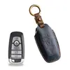 Funda de Llave Retro Adecuada para Ford Focus Mondeo Cubierta Borde Cáscara de Cuero Bolsa de Llave Hebilla Pura Hecha a Mano