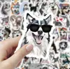 60 Pegatinas de Husky, Ganchos de Reparación Lindos, Divertido Cuaderno Erha Decoración de Pared Escritorio Manual Impermeables