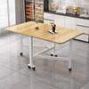 Mesa de comedor plegable para el hogar, apartamento pequeño, casa de alquiler, mesa plegable multifuncional ultrafina, mesa de comedor rectangular móvil