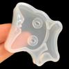 Molde de silicona con forma de gato y espejo para Halloween, molde de plástico UV, accesorios colgantes DIY