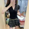 Agita el sonido de una generación de algodón de verano corto pequeño interior ajustado Joker camiseta de manga corta para mujer camiseta interior