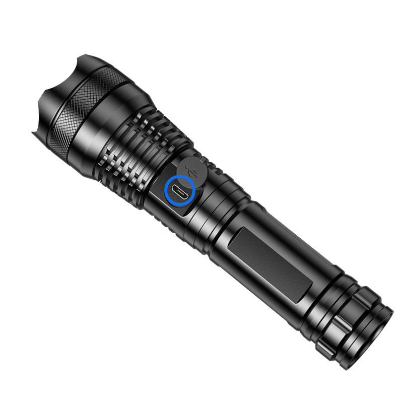 跨境P50强光手电筒户外LED强光应急手电USB充电2665