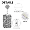 Porta Credencial Estampado de Leopardo con Hebilla Retráctil de Fácil Extracción para Credenciales de Empleado, Tarjetas de Identificación, Tarjetas de Transporte y Tarjetas de Llave