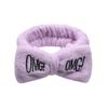 Diadema de Lazo con Letra OMG Estilo Coreano para Mujer Banda para Lavar el Cabello Cinta para Lavar la Cara Diadema Elaine Accesorios para el Cabello Bordados