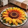 Alfombrilla de drenaje de terciopelo de cristal de girasol de colores de alta venta en comercio exterior transfronterizo, alfombrilla para el suelo de dormitorio, entrada de cocina, baño