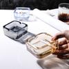 Cenicero de cristal para el hogar, pequeño, exquisito, moderno, cuadrado, para cigarrillos, ligero, de lujo, para sala de estar, creativo, para hotel, de alta gama.