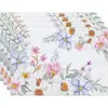 Mat de aislamiento impermeable con estampado a una cara de lino, estilo floración de tulipán y girasol, temática de flores y pájaros, nuevo de verano, transfronterizo de Temu