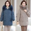 Auténtica Ropa de Invierno 2025 para Mujeres de Mediana Edad y Mayores Chaqueta de Plumas de Ganso Blanco Estilo Chino Chaqueta Gruesa Cálida