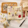 Pegatinas de PVC para diario de plantas y flores, pegatinas decorativas DIY, materiales para manualidades y collage para estudiantes, regalo para niños