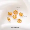 Acessórios de Ouro Real 24K Contas Espaçadoras Exclusivas Vazadas com Furo Passante Acessórios para Colar Artesanal Acessórios para Joias DIY Venda Direta da Fábrica