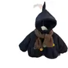 ¡Los Pitufos! 2026 Invierno Niña Gorro Puntiagudo de Longitud Media Algodón Espeso con Lunares Abrigo de Moda