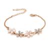 Pulsera europea y americana de verano nueva personalizada para combinar con todo, de aleación de ópalo con flores, pulsera creativa de flores, suministro para comercio exterior