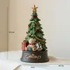 Resina Papá Noel Caballo Mecedor Casa Adornos de Escritorio Adornos de Ambiente Festivo para el Hogar Regalos de Navidad