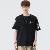 Camiseta de Algodón Transpirable de Manga Corta Verano Nuevo Estilo Estampado de Letras Moda Tendencia Amigable con la Piel Holgada Casual Camiseta para Hombre