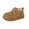 Zapatos de Algodón Cálidos con Forro de Felpa para Niños, Estilo Nuevo Invierno 2025, Zapatos Casuales de Suela Suave para Niñas, Zapatos de Algodón Grandes para Niños Pequeños y Medianos