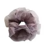 Goma para el pelo de organza con volantes estilo coreano para mujer, Cinchador de coleta de alta gama, Accesorio para el pelo estilo perezoso para invierno