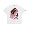 Transfronterizo En Stock Bape Suministro Estable a Largo Plazo Para Hombres y Mujeres Casual Deportivo Puro Algodón Manga Corta Cómodo Moda Camiseta