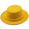 Chapéu de Cavalheiro Britânico, Chapéu de Sol para Praia Estilo Europeu e Americano, Pequeno Chapéu Formal de Aba Reta, Novo Chapéu de Lã Colorido Estilo Street Dance