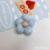 Tecido de Renda Acessórios de Flor Tridimensional Flor de Cinco Pétalas Colorida Preenchida com Algodão Grampo de Cabelo Materiais de Decoração para Bolsa Sapato DIY